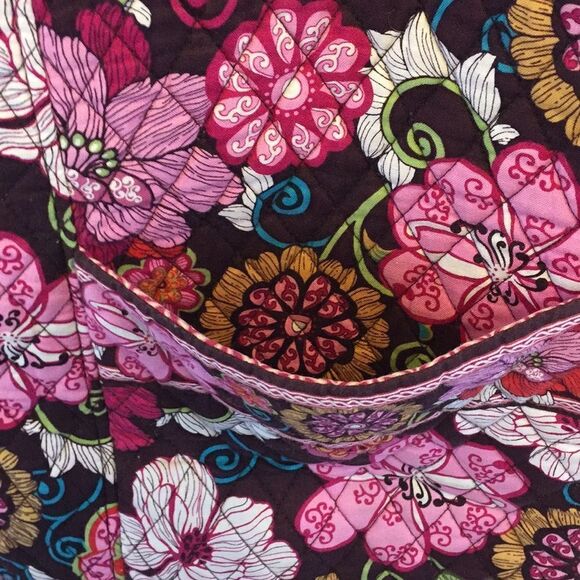 Vera large tote. 14x15. Mauve floral - Picture 4 of 12